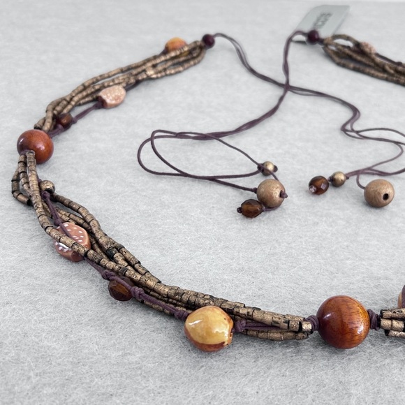 CHICO'S Bead Tie Belt Boho Size S/M - Picture 7 of 9